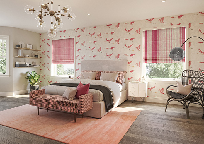 Vintage Stripe, Bowler Red - Twist&Fit Roman Blind - Image 6